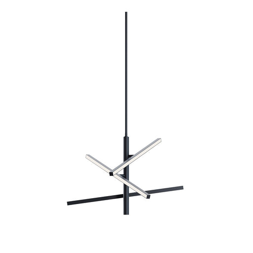AFX Lighting Knoll 3 Light 24" Pendant, Black/White