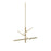 AFX Lighting Knoll 3 Light 24" Pendant, Antique Brass/White