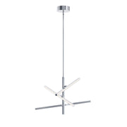 AFX Lighting Knoll 3 Light 24" Pendant, Polished Chrome/White - KNOP24LAJUDPC
