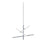 AFX Lighting Knoll 3 Light 24" Pendant, Polished Chrome/White