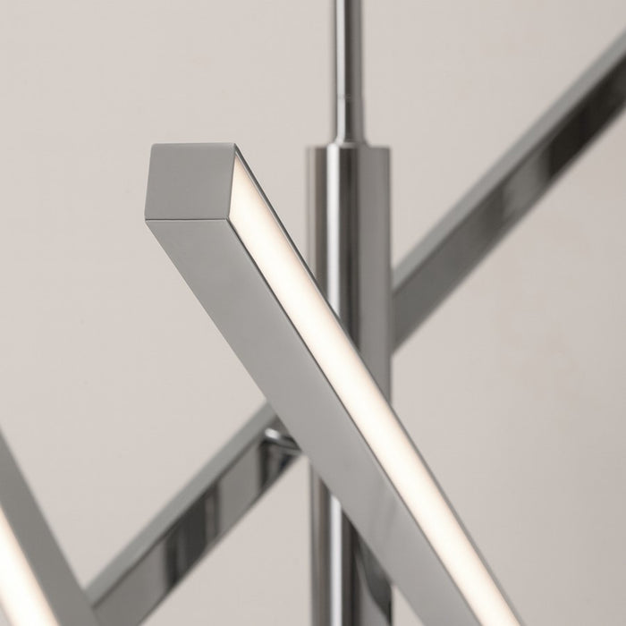 AFX Lighting Knoll 3 Light 24" Pendant, Polished Chrome/White