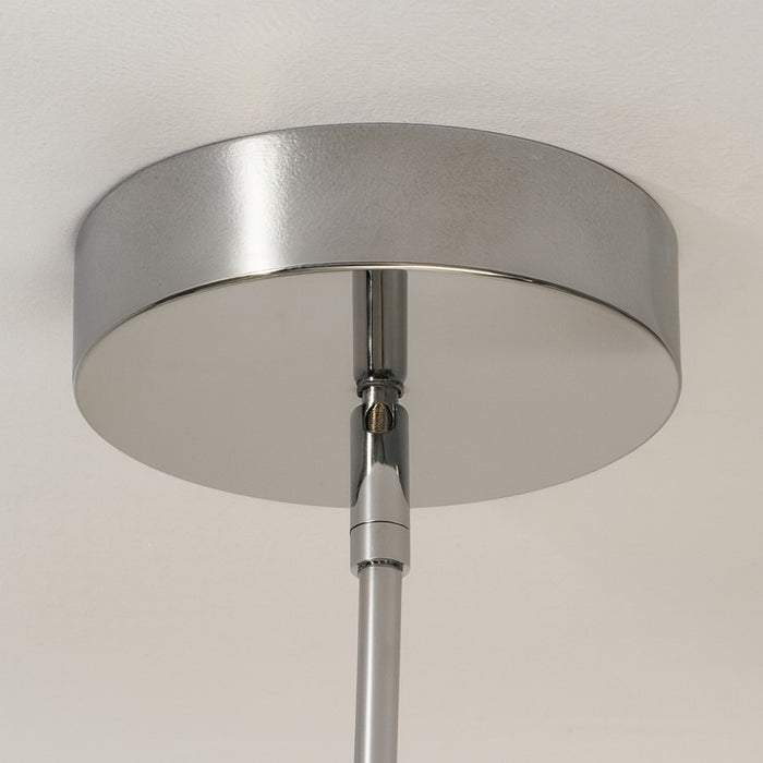 AFX Lighting Knoll 3 Light 24" Pendant, Polished Chrome/White