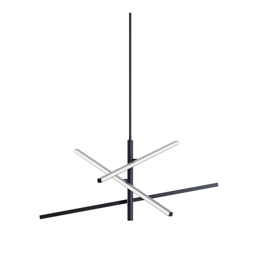 AFX Lighting Knoll 3 Light 36" Pendant, Black/White