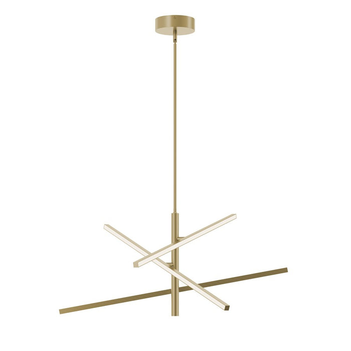 AFX Lighting Knoll 3 Light 36" Pendant, Antique Brass/White - KNOP36LAJUDLB