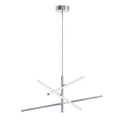 AFX Lighting Knoll 3 Light 36" Pendant, Polished Chrome/White - KNOP36LAJUDPC