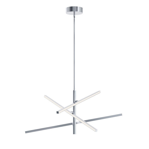 AFX Lighting Knoll 3 Light 36" Pendant, Polished Chrome/White - KNOP36LAJUDPC