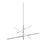AFX Lighting Knoll 3 Light 36" Pendant, Polished Chrome/White