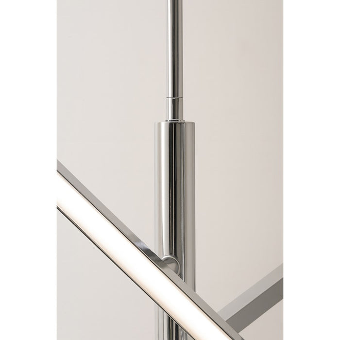 AFX Lighting Knoll 3 Light 36" Pendant, Polished Chrome/White