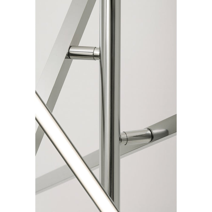 AFX Lighting Knoll 3 Light 36" Pendant, Polished Chrome/White