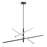 AFX Lighting Knoll 3 Light 48" Pendant, Black/White - KNOP48LAJUDBK