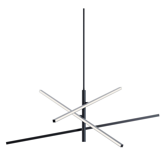 AFX Lighting Knoll 3 Light 48" Pendant, Black/White