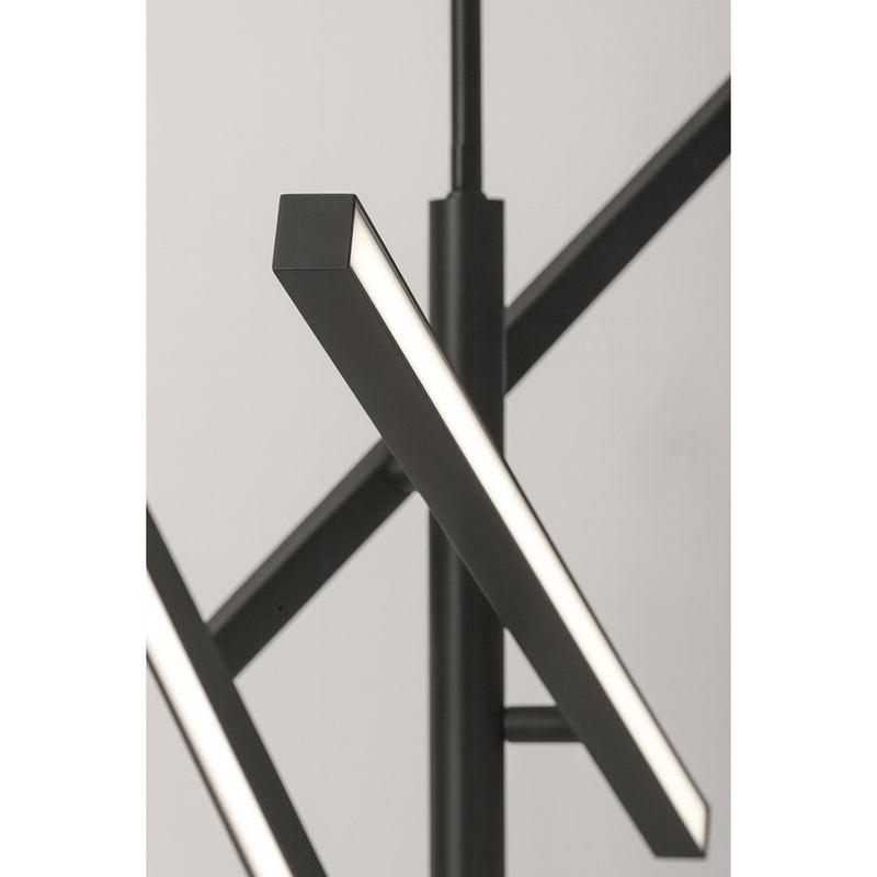AFX Lighting Knoll 3 Light 48" Pendant, Black/White