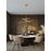 AFX Lighting Knoll 3 Light 48" Pendant, Antique Brass/White