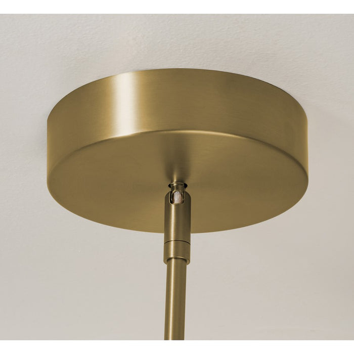 AFX Lighting Knoll 3 Light 48" Pendant, Antique Brass/White