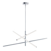 AFX Lighting Knoll 3 Light 48" Pendant, Polished Chrome/White - KNOP48LAJUDPC