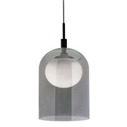 AFX Lighting Kiran 1LT LED 8" Pendant, Brass/3000K, 120V/Smoke - KRNP08L30D1BK