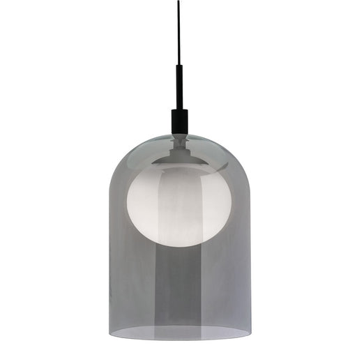 AFX Lighting Kiran 1LT LED 8" Pendant, Brass/3000K, 120V/Smoke - KRNP08L30D1BK