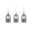 AFX Lighting Kiran 3 Light Linear Pendant, Black/Smoke - KRNP08L30D1BKLNR3