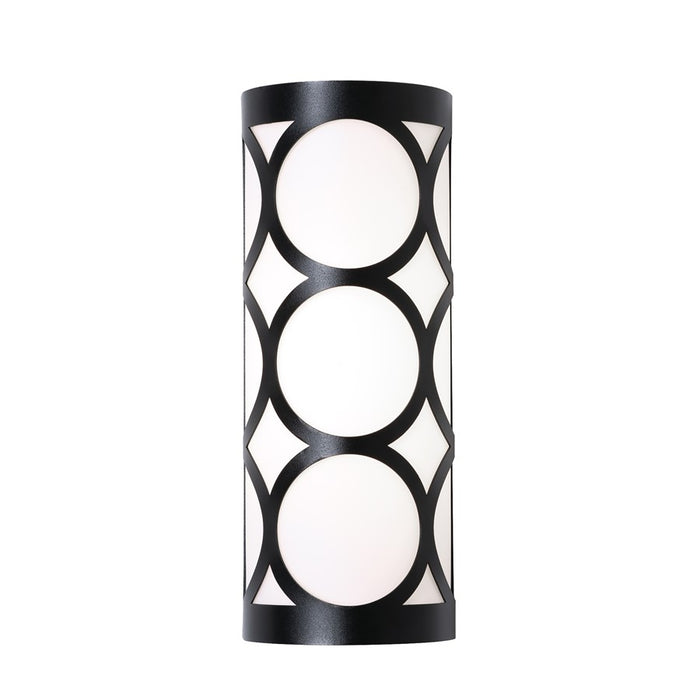 AFX Lighting Lake 2LT 13'' Candelabra Base Sconce, Black/White