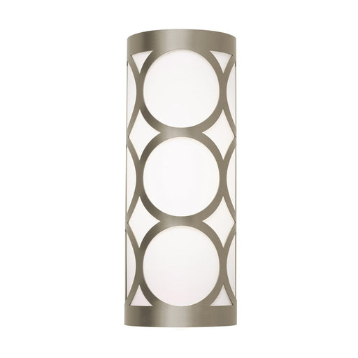 AFX Lighting Lake 2LT 13'' Candelabra Base Sconce, Nickel/White