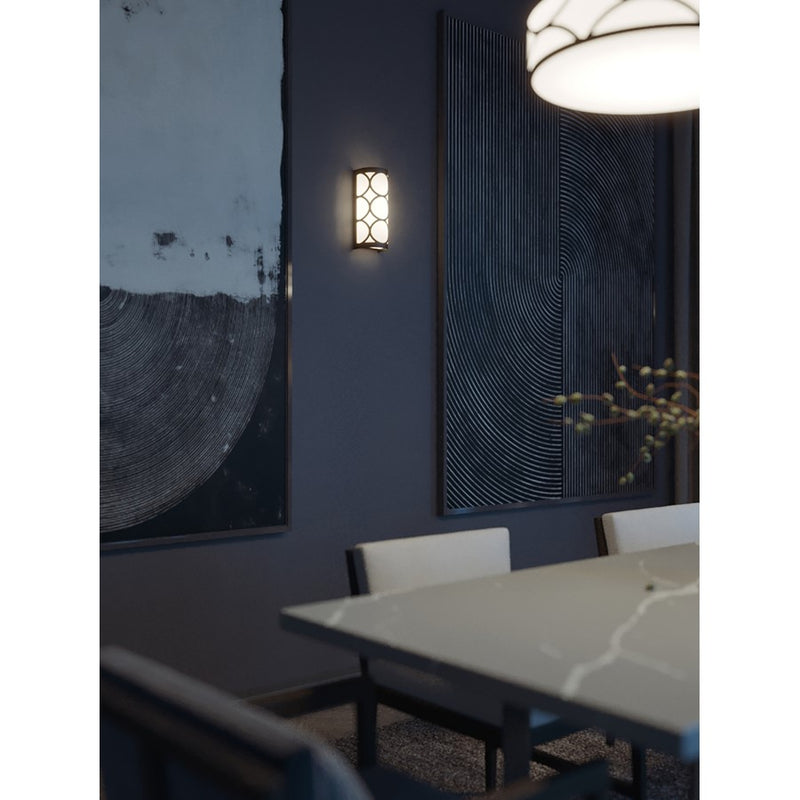 AFX Lighting Lake 1LT 13'' LED Sconce, Black/White