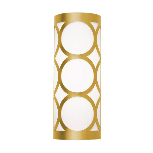 AFX Lighting Lake 1LT 13'' LED Sconce, Gold/White