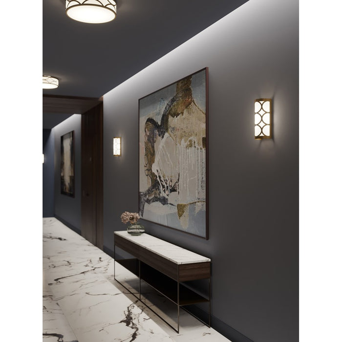 AFX Lighting Lake 1LT 13'' LED Sconce, Gold/White