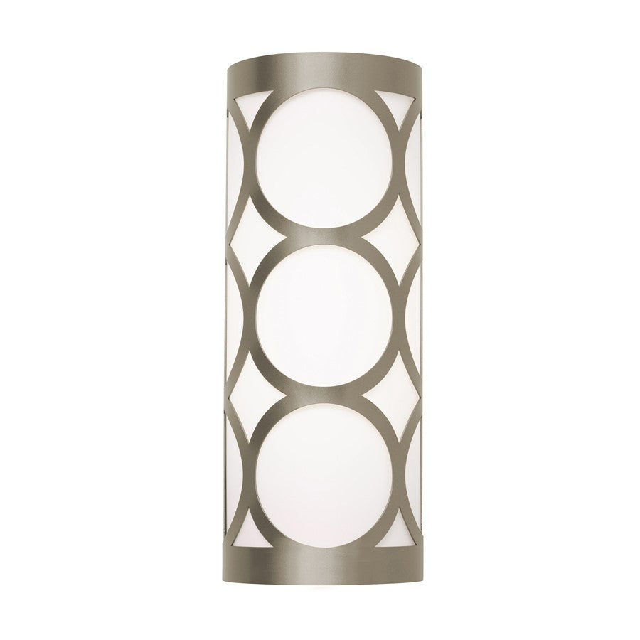 AFX Lighting Lake 1LT 13'' LED Sconce, Painted Nickel/White