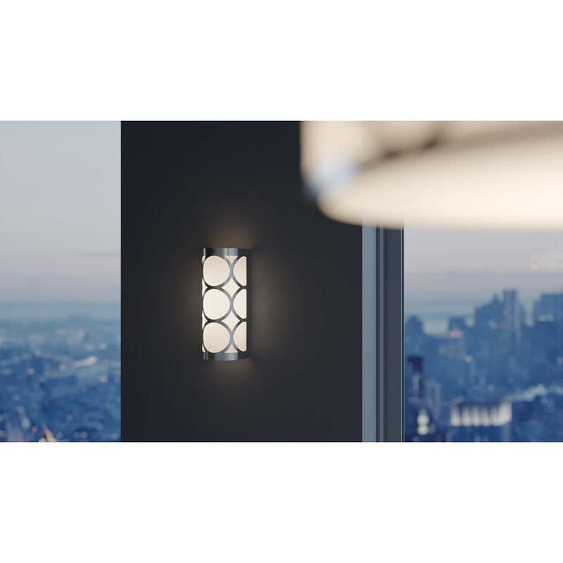 AFX Lighting Lake 1LT 13'' LED Sconce, Painted Nickel/White