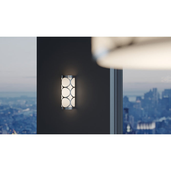 AFX Lighting Lake 1LT 13'' LED Sconce, Painted Nickel/White