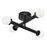 AFX Lighting Lane 4 Light Flush Mount, Black/White - LANF20LAJUDBK