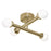 AFX Lighting Lane 4 Light Flush Mount, Antique Brass/White