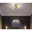 AFX Lighting Lane 4 Light Flush Mount, Antique Brass/White