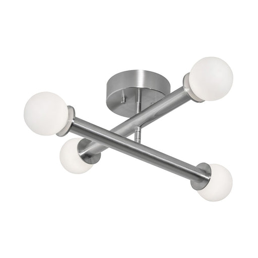 AFX Lighting Lane 4 Light Flush Mount, Satin Nickel/White - LANF20LAJUDSN