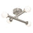 AFX Lighting Lane 4 Light Flush Mount, Satin Nickel/White