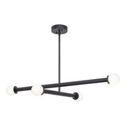 AFX Lighting Lane 4 Light Pendant, Black/White - LANP36LAJUDBK