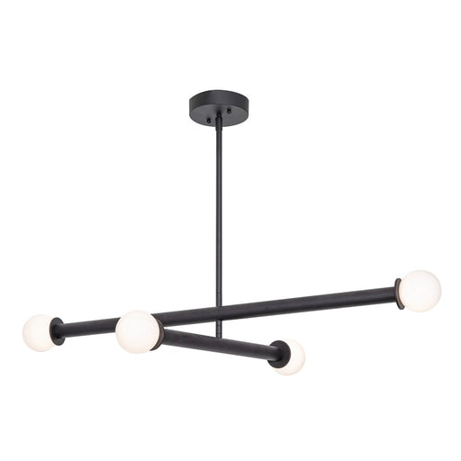 AFX Lighting Lane 4 Light Pendant, Black/White - LANP36LAJUDBK