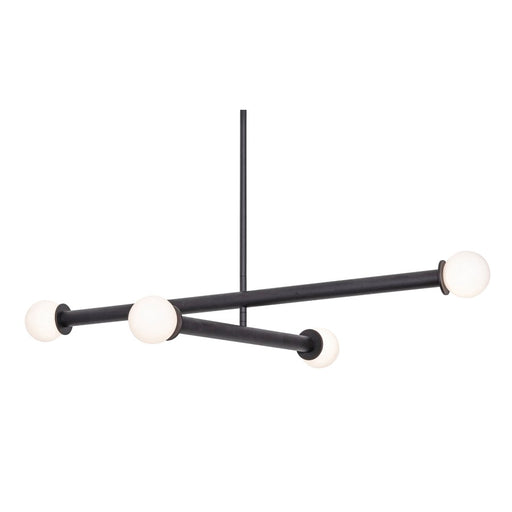 AFX Lighting Lane 4 Light Pendant, Black/White