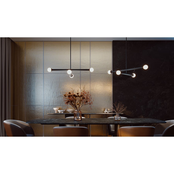 AFX Lighting Lane 4 Light Pendant, Black/White