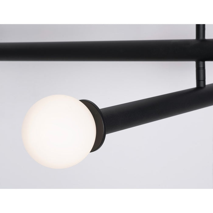 AFX Lighting Lane 4 Light Pendant, Black/White