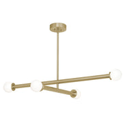 AFX Lighting Lane 4 Light Pendant, Light Antique Brass/White - LANP36LAJUDLB
