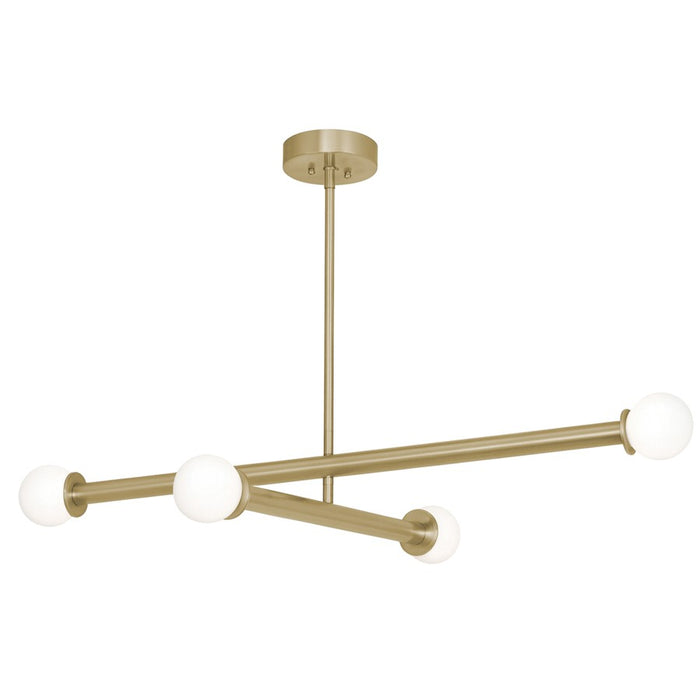AFX Lighting Lane 4 Light Pendant, Light Antique Brass/White - LANP36LAJUDLB