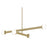 AFX Lighting Lane 4 Light Pendant, Light Antique Brass/White