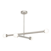 AFX Lighting Lane 4 Light Pendant, Satin Nickel/White - LANP36LAJUDSN