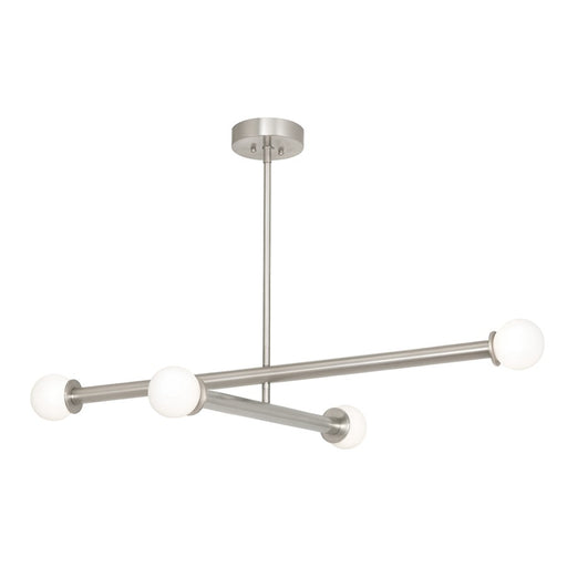 AFX Lighting Lane 4 Light Pendant, Satin Nickel/White - LANP36LAJUDSN