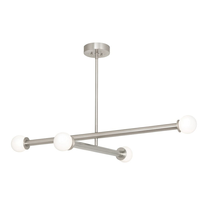 AFX Lighting Lane 4 Light Pendant, Satin Nickel/White - LANP36LAJUDSN