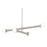 AFX Lighting Lane 4 Light Pendant, Satin Nickel/White