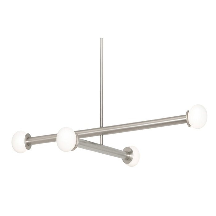AFX Lighting Lane 4 Light Pendant, Satin Nickel/White