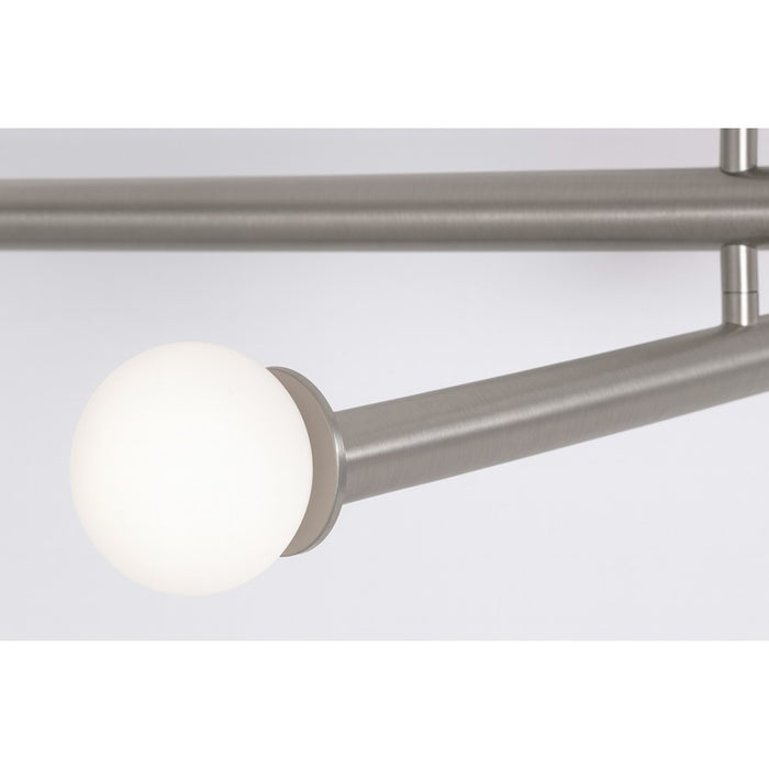 AFX Lighting Lane 4 Light Pendant, Satin Nickel/White