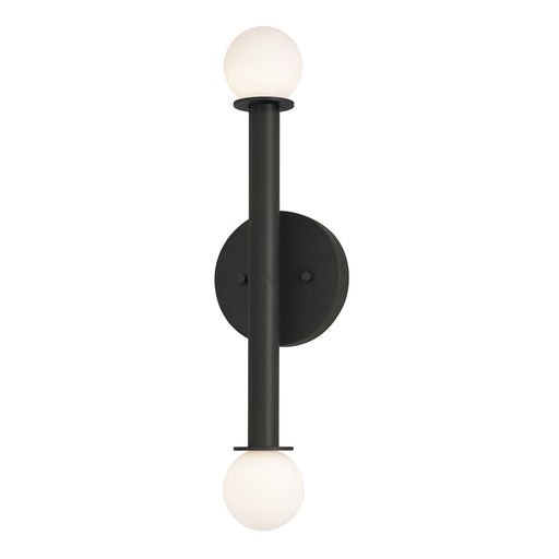 AFX Lighting Lane 2 Light Sconce, Black/White